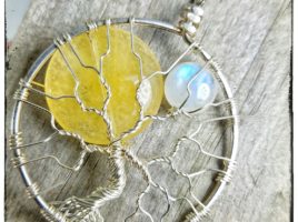 Sun and Moon Celestial Tree of Life Pendant by PhoenixFire Designs