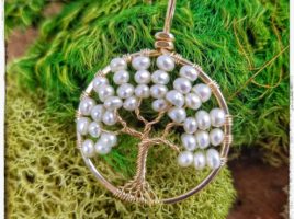 14k gf freshwater pearl tree of life pendant. Handmade by #PhoenixFireDesigns and ready to ship!