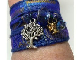 Happy Customer review, 5-star feedback vintage recycled sari silk wrap bracelet by PhoenixFire Designs